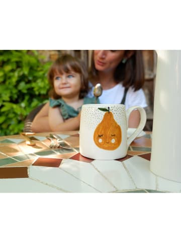 The Wild Hug Tasse "Pear" in Weiß/ Orange - (H)9 cm