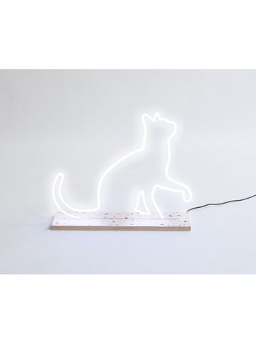 Really Nice Things Lampa "Neo Neon Cat" w kolorze białym - 40 x 33 cm