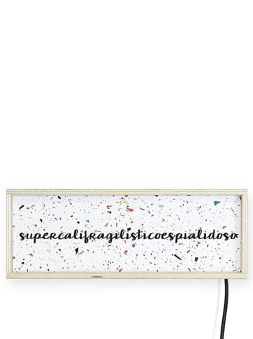 Really Nice Things LED-Motivleuchte "Supercalifragilistico" in Natur/ Bunt - (B)40 x (H)15 cm