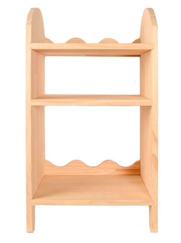 Folkifreckles Stolik nocny "Lola" w kolorze beżowym - 40 x 70 x 30 cm