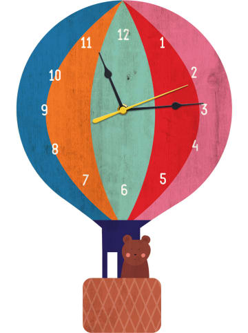 The Wild Hug Wanduhr "Globe" in Bunt - (B)40 x (H)40 cm