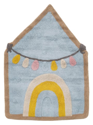 little nice things Tapijt lichtblauw/meerkleurig - (B)74 x (H)100 cm