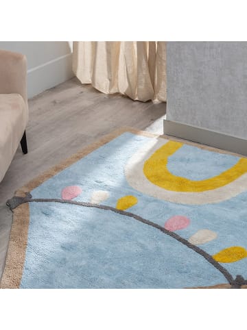 little nice things Teppich in Hellblau/ Bunt - (B)74 x (H)100 cm