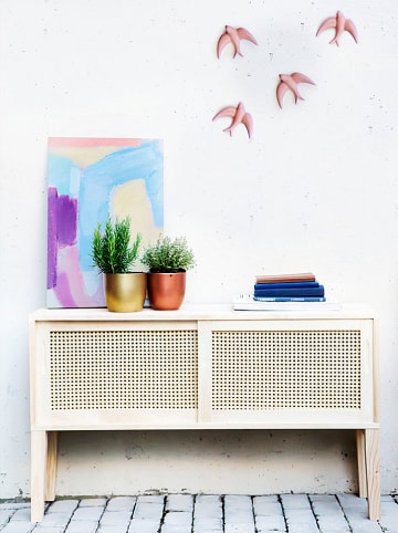 Surdic 2-delige set: wanddecoratie "Galondrinas" lichtroze