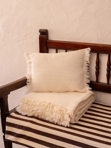 Madre Selva Kussen ''Waffle'' crème- (L)50 x (B)50 cm
