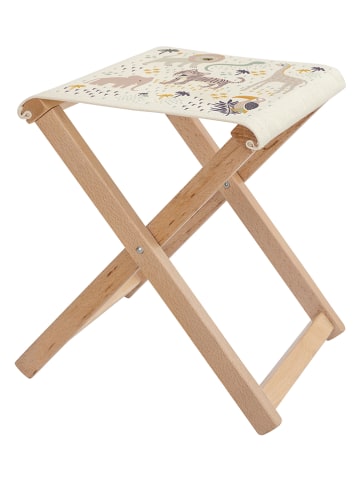 Folkifreckles Hocker 'Africa" w kolorze brązowo-kremowym - 35 x 64 x 31 cm