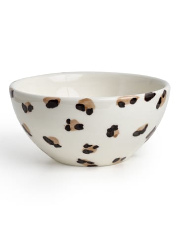 Madre Selva Miska "Cheetah" w kolorze biało-beżowym - Ø 16 cm
