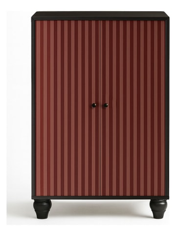 little nice things Highboard ''Marcus'' in Schwarz/ Braun - (B)75 x (H)127 x (T)45 cm