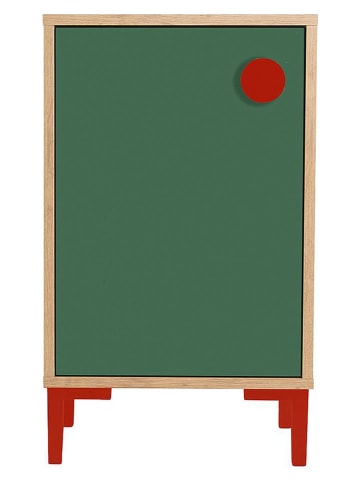 little nice things Nachtkastje "Stories" groen/beige - (B)40 x (H)65 x (D)30 cm