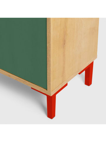 little nice things Nachttisch ''Stories'' in Grün/ Beige - (B)40 x (H)65 x (T)30 cm