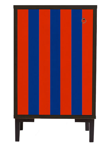 little nice things Nachttisch ''William'' in Schwarz/ Rot/ Blau - (B)40 x (H)65 x (T)30 cm