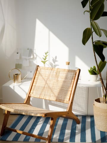 Madre Selva Teppich in Blau - (L)110 x (B)60 cm