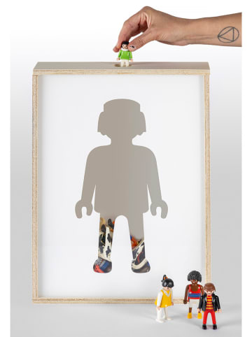 Playmobil Aufbewahrungsbox in Weiß/ Hellbraun - (B)30 x (H)40 cm