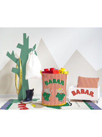The Wild Hug Aufbewahrungskorb "Babar" in Rot/ Grün - (H)50 x Ø 40 cm