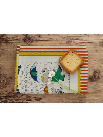 The Wild Hug 2er-Set: Küchentücher "Babar" in Blau/ Rot - (L)65 x (B)47 cm