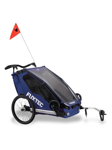 Fuxtec Przyczepka rowerowa "2-Sitzer FX-FA1" w kolorze niebieskim