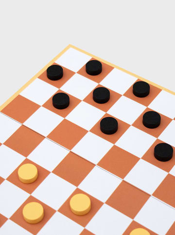 SuckUK Brettspiel ''Checkers'' in Orange/ Creme - ab 8 Jahren