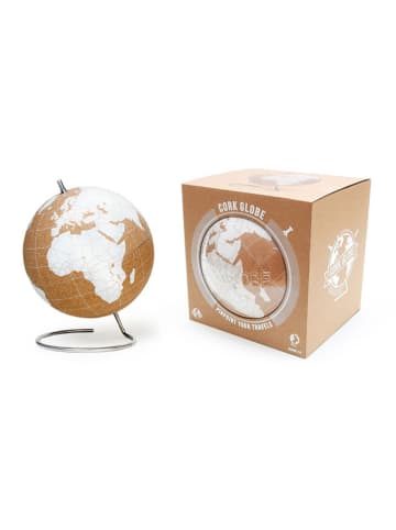 SuckUK Globus ''Pinpoint your travels'' in Hellbraun/ Weiß - Ø 14 cm