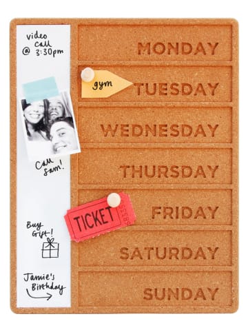 SuckUK Weekplanner lichtbruin - (L)22 x (B)17 cm