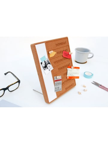SuckUK Planer tygodniowy w kolorze jasnobrązowym - 22 x 17 cm