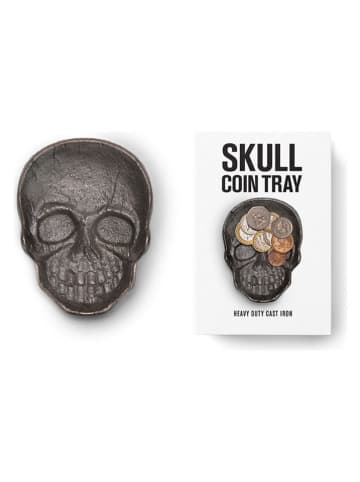 SuckUK Podkładka "Skull" w kolorze czarnym na monety - 11,8 x 8,8 cm