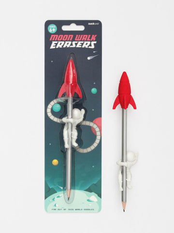 SuckUK 3tlg.Schreibwaren-Set ''Moon Walk'' in Rot/ Silber - ab 6 Jahren