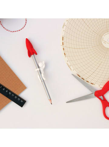 SuckUK 3tlg.Schreibwaren-Set ''Moon Walk'' in Rot/ Silber - ab 6 Jahren