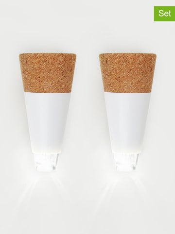 SuckUK Lampki LED (2 szt.) w kolorze ciepłej bieli do butelek - dł. 5 cm