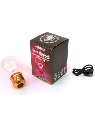 SuckUK Dekoracyjna lampa LED "Heart" w kolorze różowym