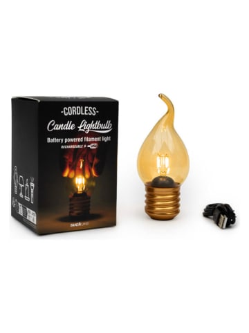 SuckUK Dekoracyjna lampa LED "Candle" w kolorze żółtym
