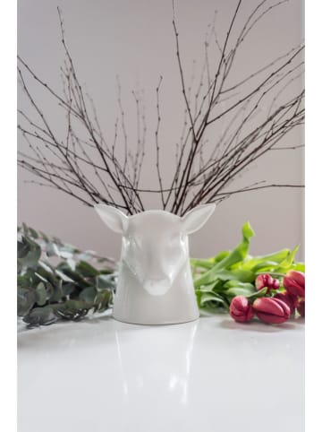 SuckUK Utiliteitenhouder ''Stag Head'' wit - (B)19,5 x (H)23 x (D)20 cm