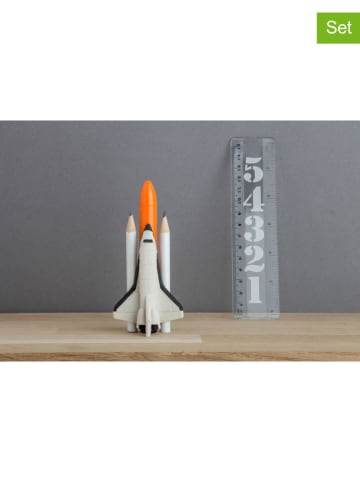 SuckUK 5tlg. Schreibwaren-Set ''Space'' in Weiß/ Orange - ab 6 Jahren