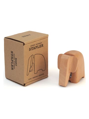 SuckUK Zszywacz "Elephant Stapler" w kolorze beżowym - 8,7 x 7 x 5,5 cm