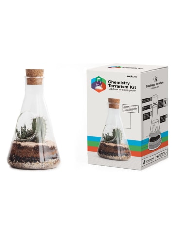 SuckUK Pflanzenterrarium-Set in Grün/ Braun