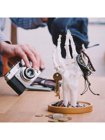 SuckUK Sieradenhouder ''Skeleton Hand'' wit/beige - (B)14 x (H)21,5 x (D)11,8 cm