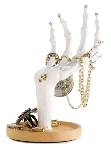 SuckUK Schmuckhalter ''Skeleton Hand'' in Weiß/ Beige - (B)14 x (H)21,5 x (T)11,8 cm
