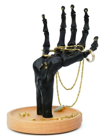 SuckUK Schmuckhalter ''Skeleton Hand'' in Schwarz/ Beige - (B)14 x (H)21,5 x (T)11,8 cm