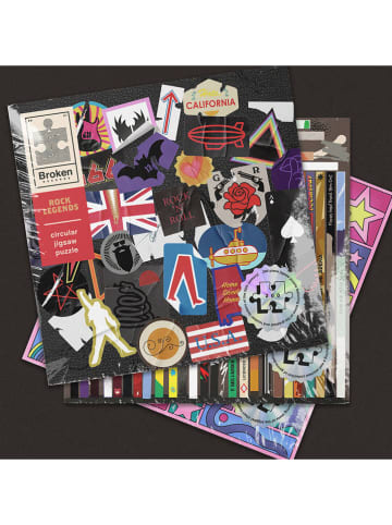 Luckies Original Puzzel ''Broken Records - Rok Legends'' meerkleurig - vanaf 18 jaar