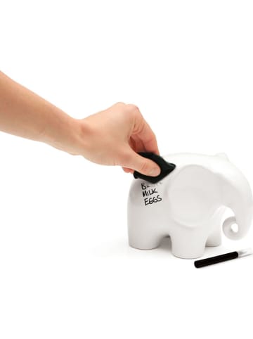 Luckies Original Notitiefiguur ''Eric The Memo Elephant'' wit - (B)16,5 x (H)11,5 x (D)13 cm