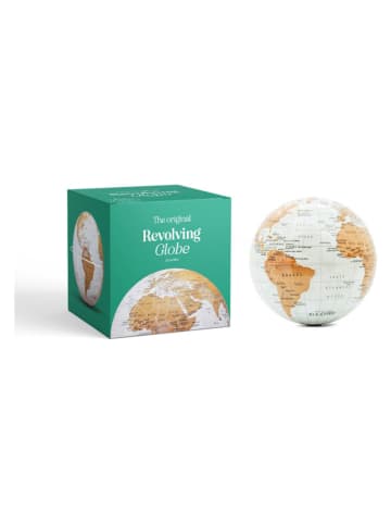 Luckies Original Elektryczny globus "Revolving Globe" w kolorze błękitno-beżowym - Ø 14 cm