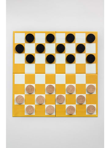 Luckies Original Brettspiel ''Checkers in a Book'' in Gelb - ab 8 Jahren
