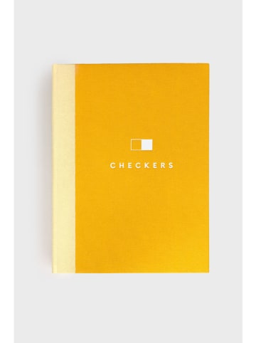 Luckies Original Gra planszowa "Checkers in a Book" w kolorze żółtym - 8+