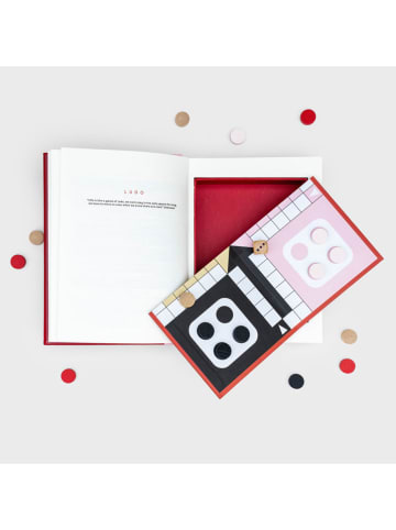 Luckies Original Brettspiel ''Ludo in a Book'' in Rot - ab 8 Jahren