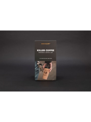 Luckies Original Kubek "Killer Coffee" w kolorze beżowym do kawy - 440 ml