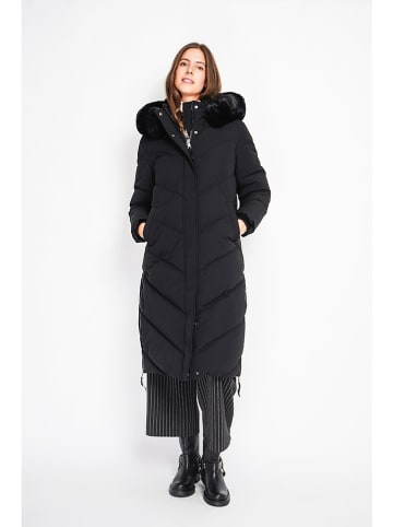 ASSUILI Płaszcz pikowany w kolorze czarnym