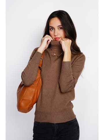 ASSUILI Rollkragenpullover in Braun