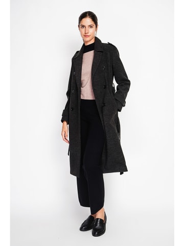 ASSUILI Płaszcz przejściowy w kolorze antracytowym