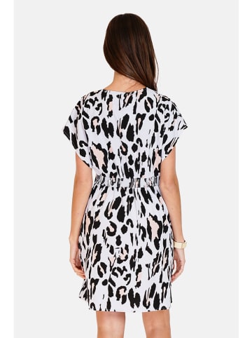 ASSUILI Kleid in Weiß/ Schwarz