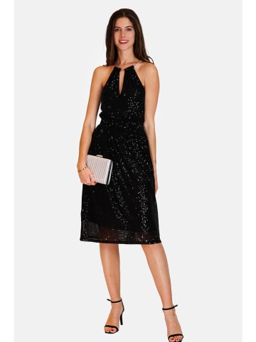 ASSUILI Sukienka cekinowa w kolorze czarnym