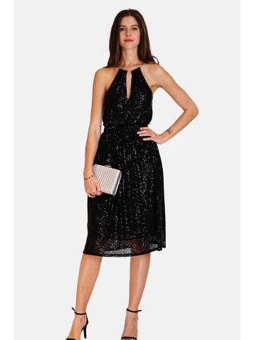 ASSUILI Paillettenkleid in Schwarz